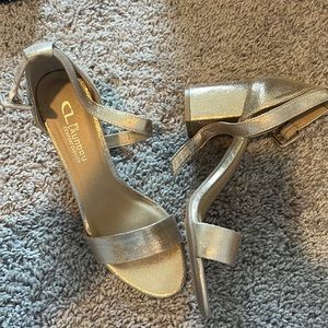 Light gold sparkly heels